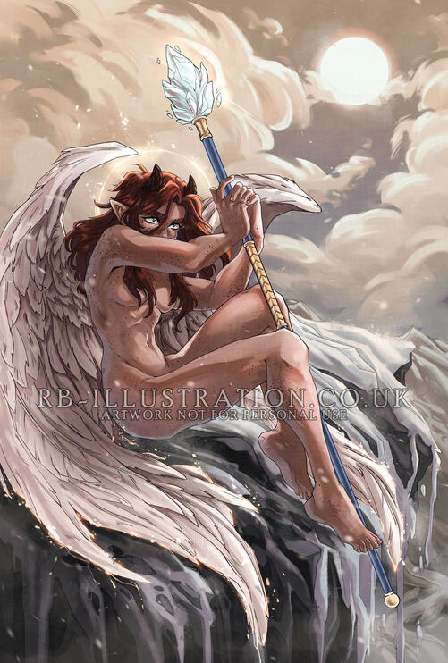 Fallen Angel Quil (Master study of Fallen Angel by Alexandre Cabanel)